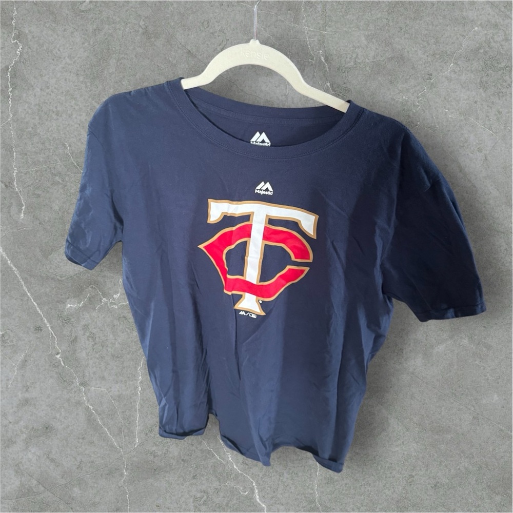 Minnesota Twins Shirt Adult Large Navy Blue MLB Fanatics